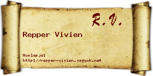 Repper Vivien névjegykártya